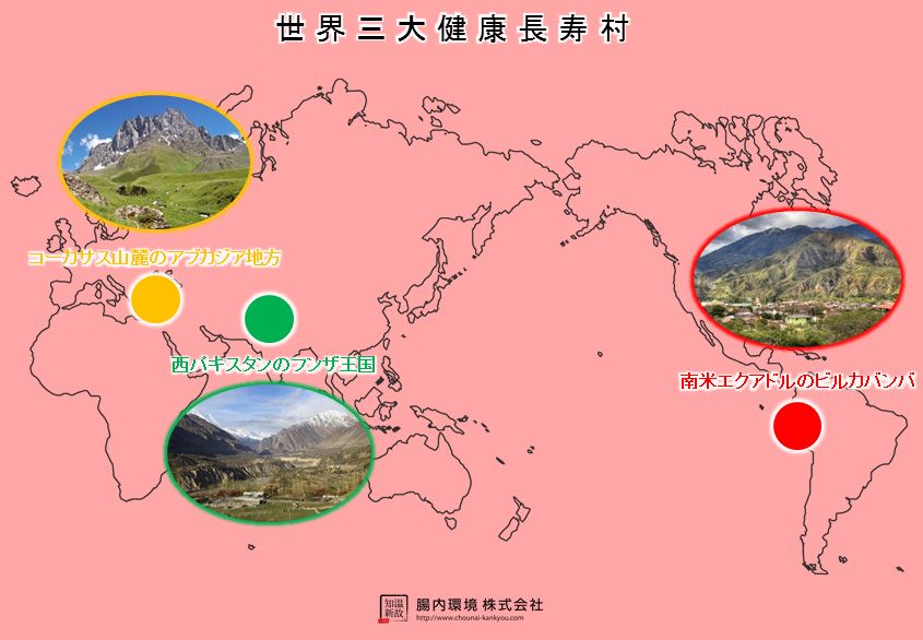 世界三大健康長寿村　腸内環境　レジスタントスターチ