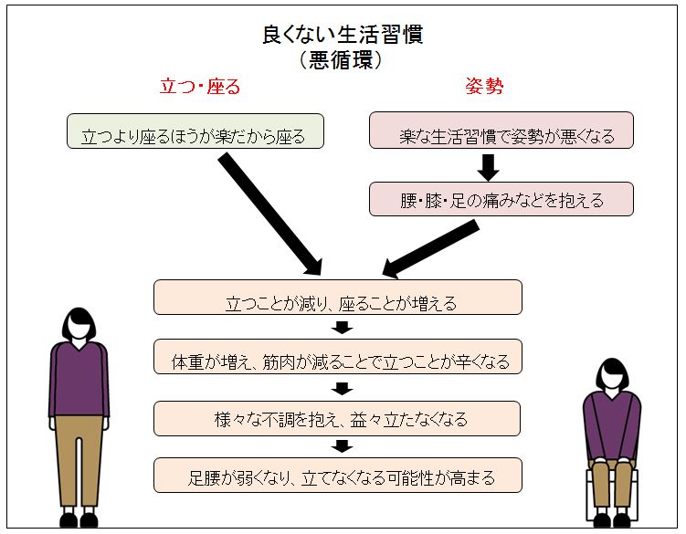 良くない生活習慣（悪循環）