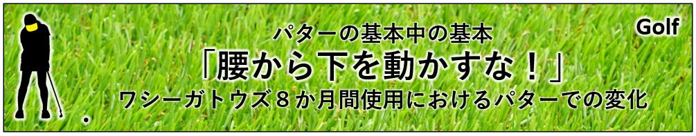 パターの基本「腰から下を動かすな」ワシーガトウズ使用変化