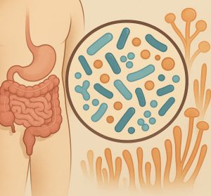 人間の腸内には、約1,000種類、100兆個を超える微生物が棲んでいます。